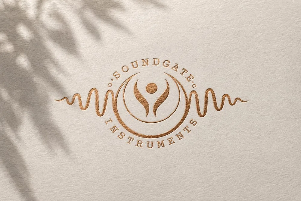 Soundgate Instruments logo embossed on paper