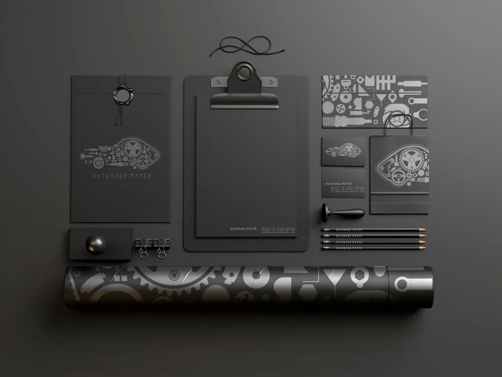 Autohaus Meier brand identity and stationery