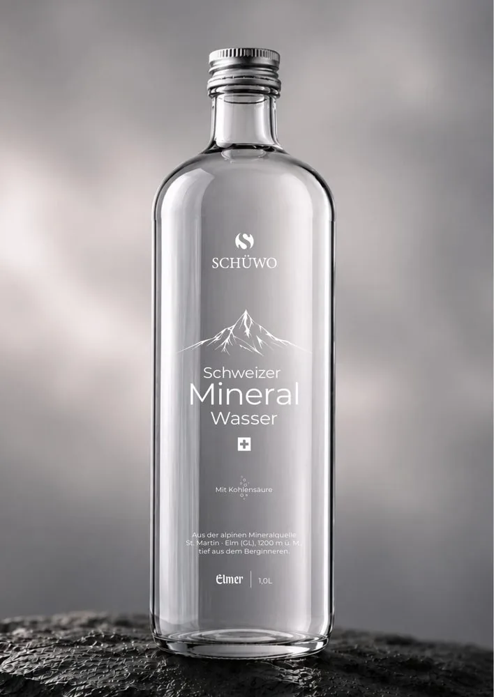 SCHÜWO Swiss mineral water bottle