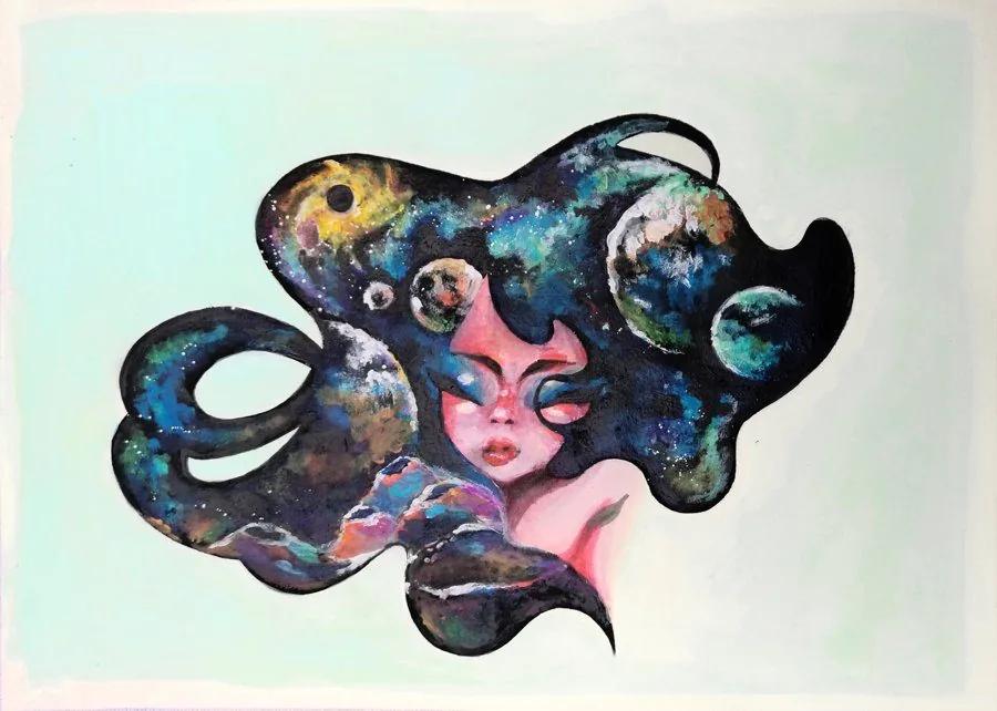Galaxy Hair illustration